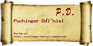 Puchinger Dániel névjegykártya